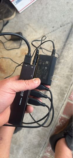 USB Hub with Power Adapter and Cables