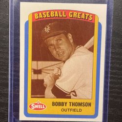 1990 Swell Baseball Greats Bobby Thomson Baseball Card #21