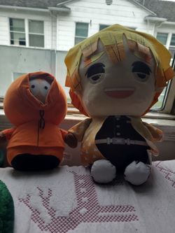 Demon Slayer Zenitsu / South Park Kenny Plushies