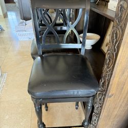  Bar Height Stools With Leather Seats