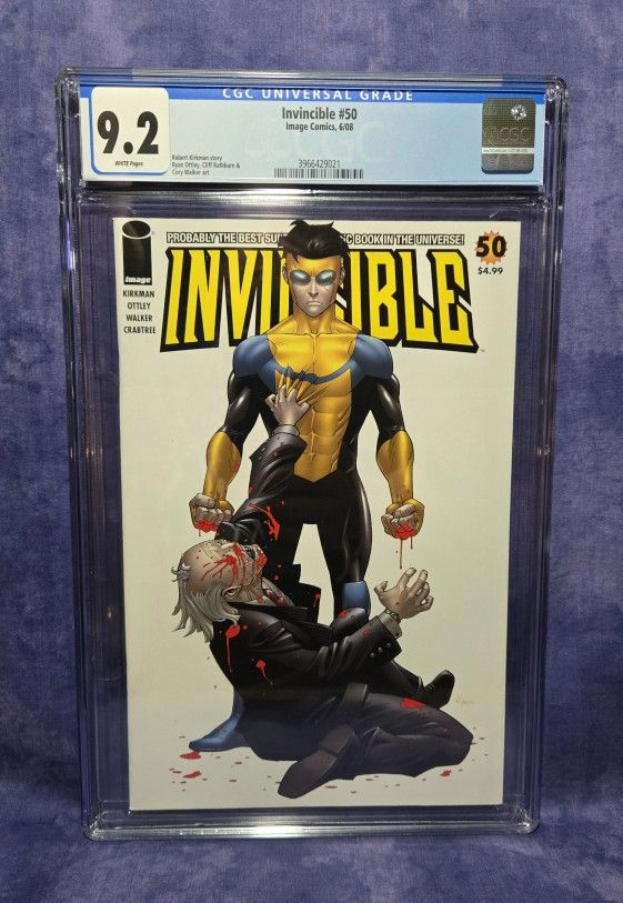Invincible #50 2008 / Graded CGC 9.2 / Image Comics / Origin Of Cecil Stedman