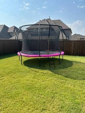 Jumpzylla 14FT Trampoline with Enclosure & Double Color Pad Cover