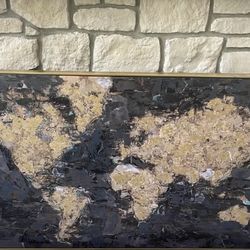 Large Map Painting Canvas 
