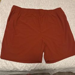 Men's Rust Orange Athletic Shorts