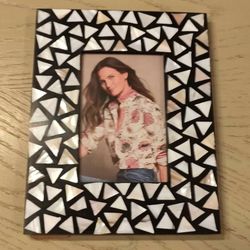 Mosaic Mother of Pearl Triangle Picture Frame