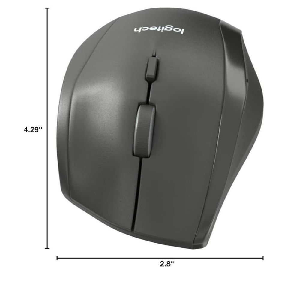 Logitech M705 Marathon Wireless Mouse, 2.4 GHz USB Unifying Receiver
