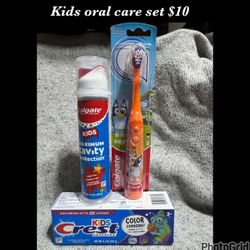 Kids oral care set new $10 cash or Zelle