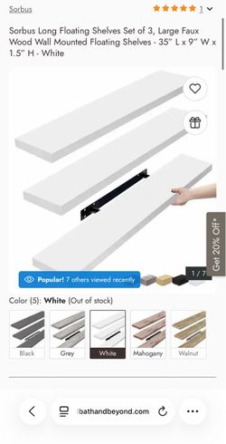 White floating shelve