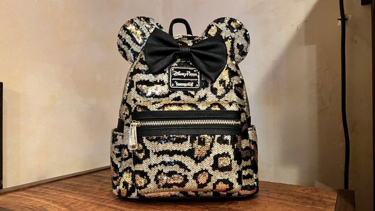 Disney leopard print loungefly mini backpack

