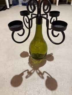 Wine Bottle Candelabra Candle Holder