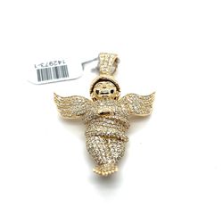 14kt Gold Diamond Child Angel Pendant 14.00grams 142973 1