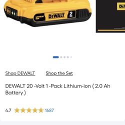 Dewalt 20 V Max 2 Ah