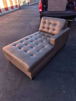 Leather chaise