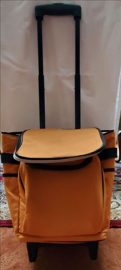 Rolling Cooler bag with collapsible handle