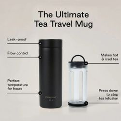 Stop-infusion Tea Travel Mug (White)