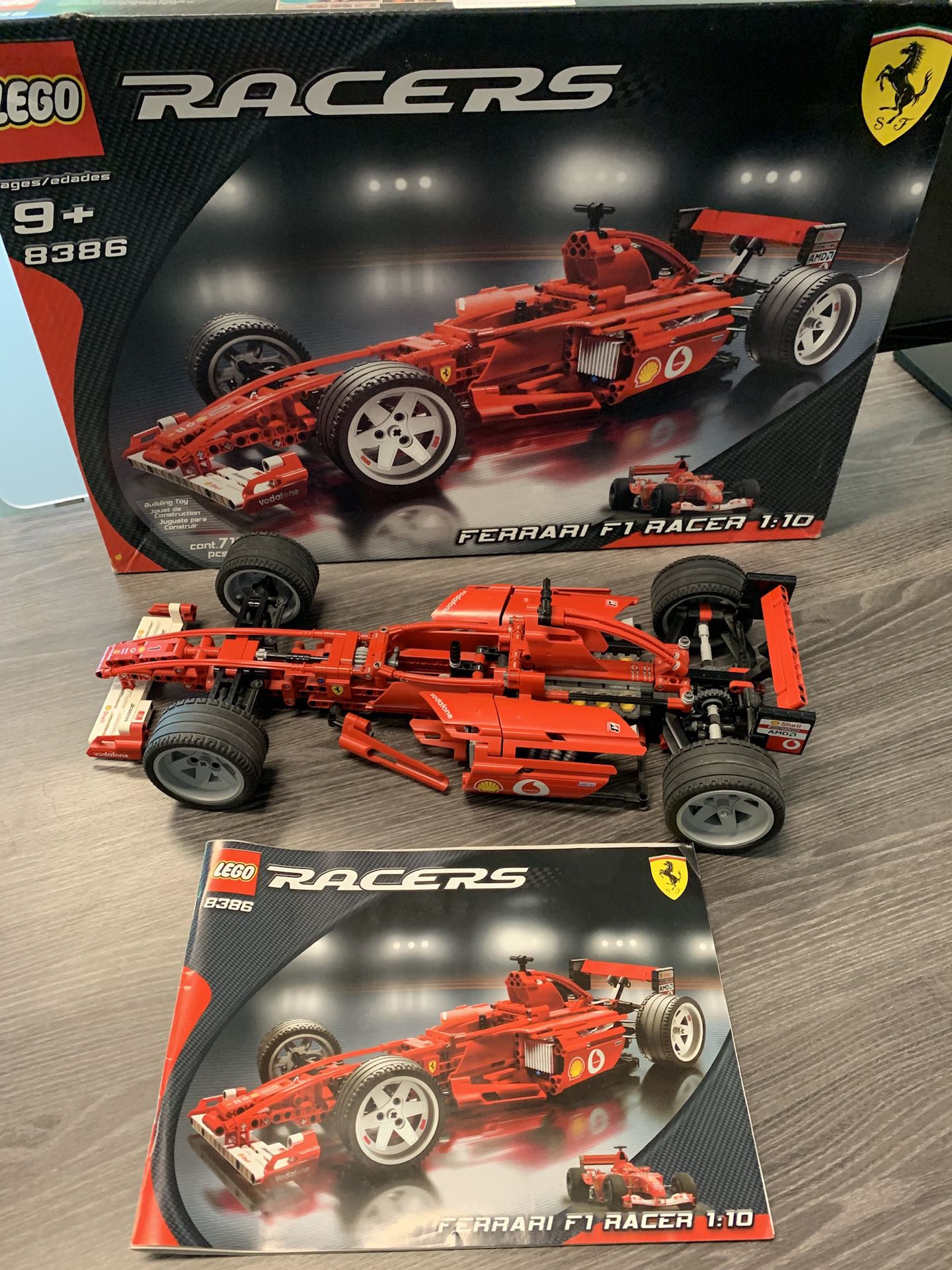 Collectible Ferrari LEGO F1 Racer 8386 1:10 scale 100% Complete with original box and instructions booklet