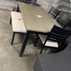 Table and four chairs for 699 bench for $149 brand new