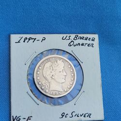 1897-P U.S. Silver Quarter☆NICE☆130 yrs-old☆