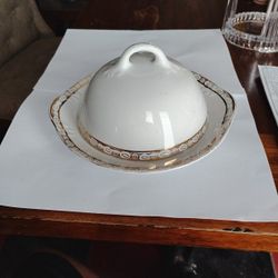 Antique Buffalo China 1922 Butter Dish 