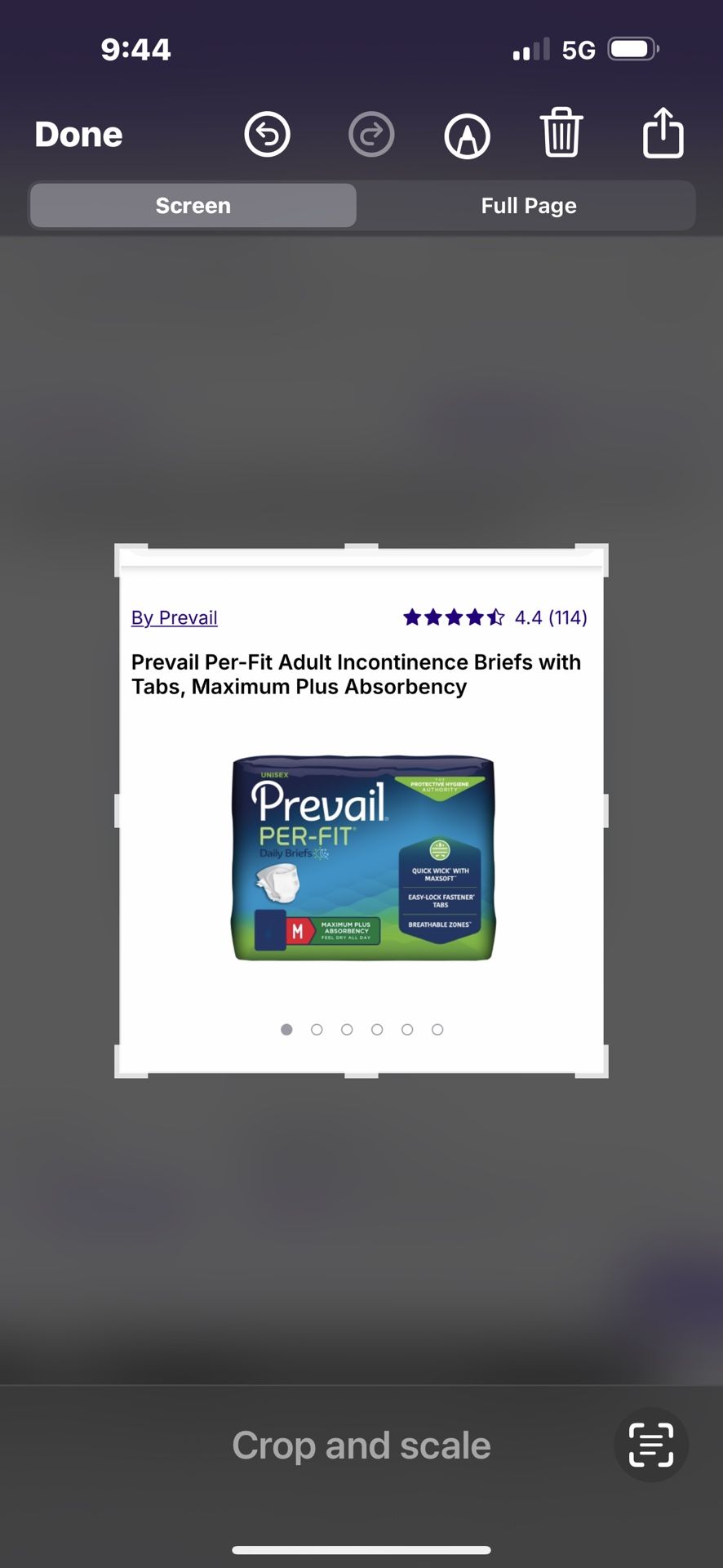 Prevail Adult Incontinence Briefs