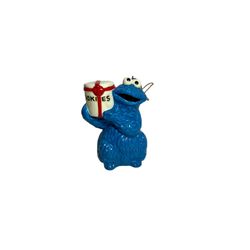 Vintage Muppets Sesame Cookie Monster Ceramic Ornament AS IS