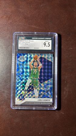 Luka Doncic 2020-21 Panini Mosaic Reactive Blue CGC 9.5