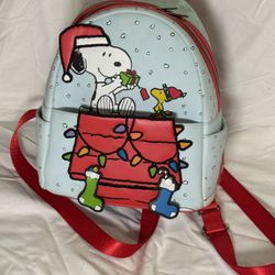 Christmas Snoopy & Woodstock Glow Loungefly Minibackpack