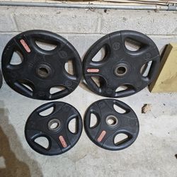 Star Trac Urethane commerical 140lbs Olympic 2" weights