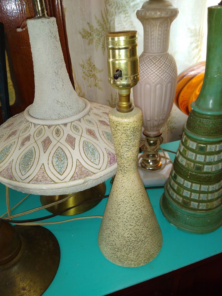 Mid Century Retro Vintage lamps Estate sale