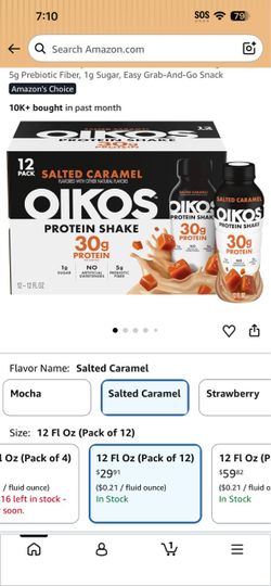 Oikos Salted Caramel Protein Shake 12-Pack