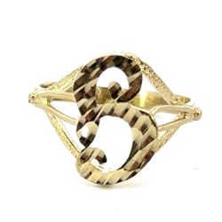 10k Solid Gold Cursive Initial B Ring Size 6.5 GP3107971