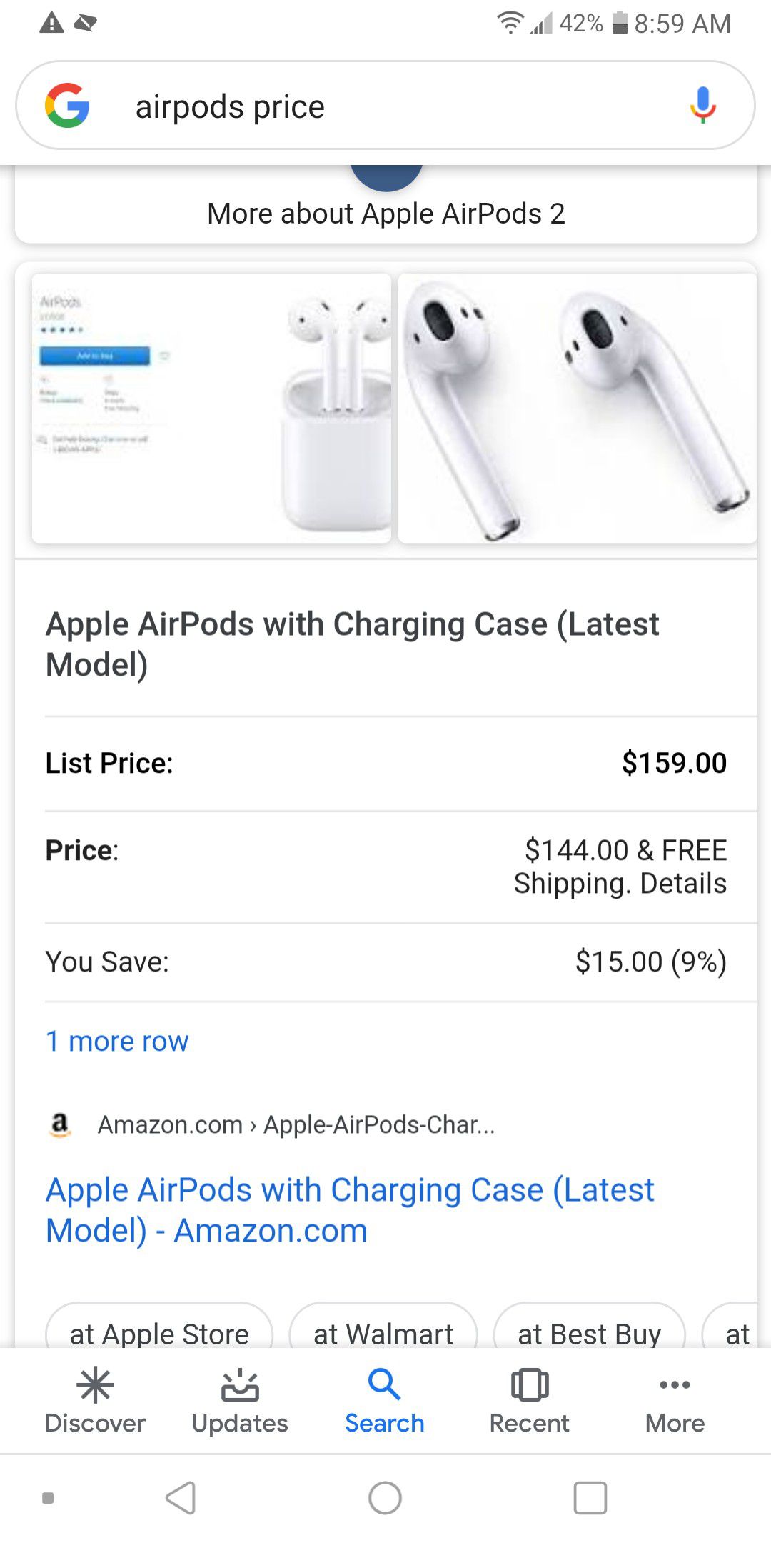 Airpods wireless headphones with charger
