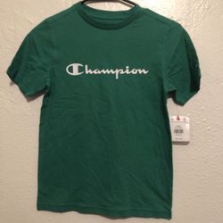 Champion Boys Short Sleeve T-Shirt Forest Peak Green (8-10)NWT