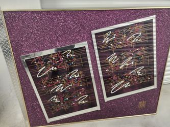 Abstract Expressionist Frame w/glitter background