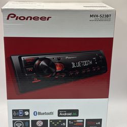 Pioneer MVH-S23BT Stereo Single DIN Bluetooth In-Dash USB MP3 Auxiliary AM / FM