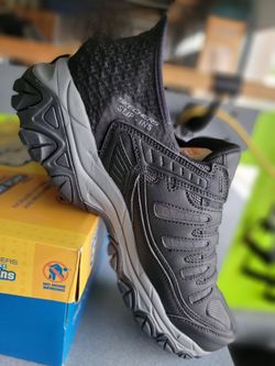 Brand New Black Mens Skechers Sneaker Slip-on Shoes