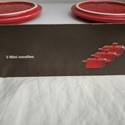 Staub Ceramic 3-pc Mini Round Cocotte Set - Cherry