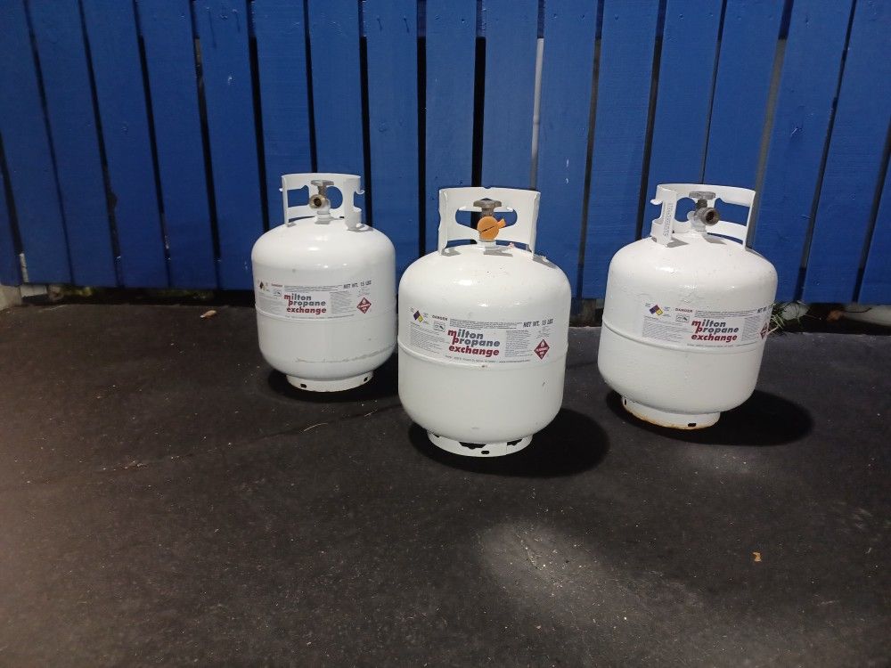 For sale here is full, sealed propane tank(s)
Buy one or buy three.
$45each, three for $110
All tanks full.
Pick up in Wauconda.