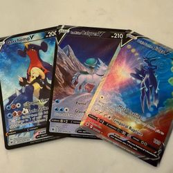 Pokémon cards- Dialga V, Garchomp V And Calyrex V
