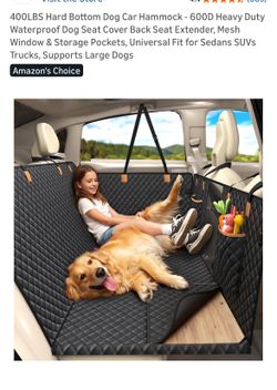 Car Seat Cover 400LBS Hard Bottom Dog Car Hammock