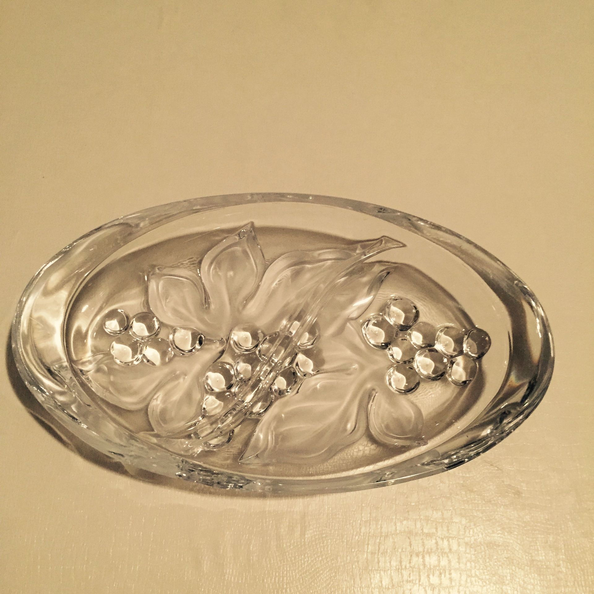 Heavy, Crystal 2-Section Dish