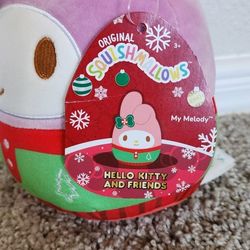 ☆☆☆ New. New With Tags. My Melody from Hello Kitty and Friends Squishmallows