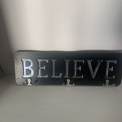 Hat/Coat Rack “Believe Mirror” beautiful for any room