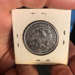 1876 “s” Seated Liberty Half Dollar Silver
