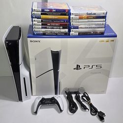Sony PlayStation 5 Slim Disc Console Bundle With 15 GAMES