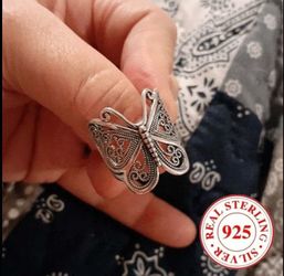 Sterling Silver 925 Butterfly Ring