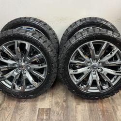 -NEW 22 inch gm style wheels wrapped in 33x12.50R22 kelfire tires