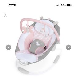  Ingenuity Soothing Baby Bouncer with Vibrating Infant Seat - Flora 