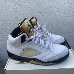 Size 13 -  Air Jordan 5 Retro Olympic Gold Tongue N Bronze tongue Bundle Olympic Pack