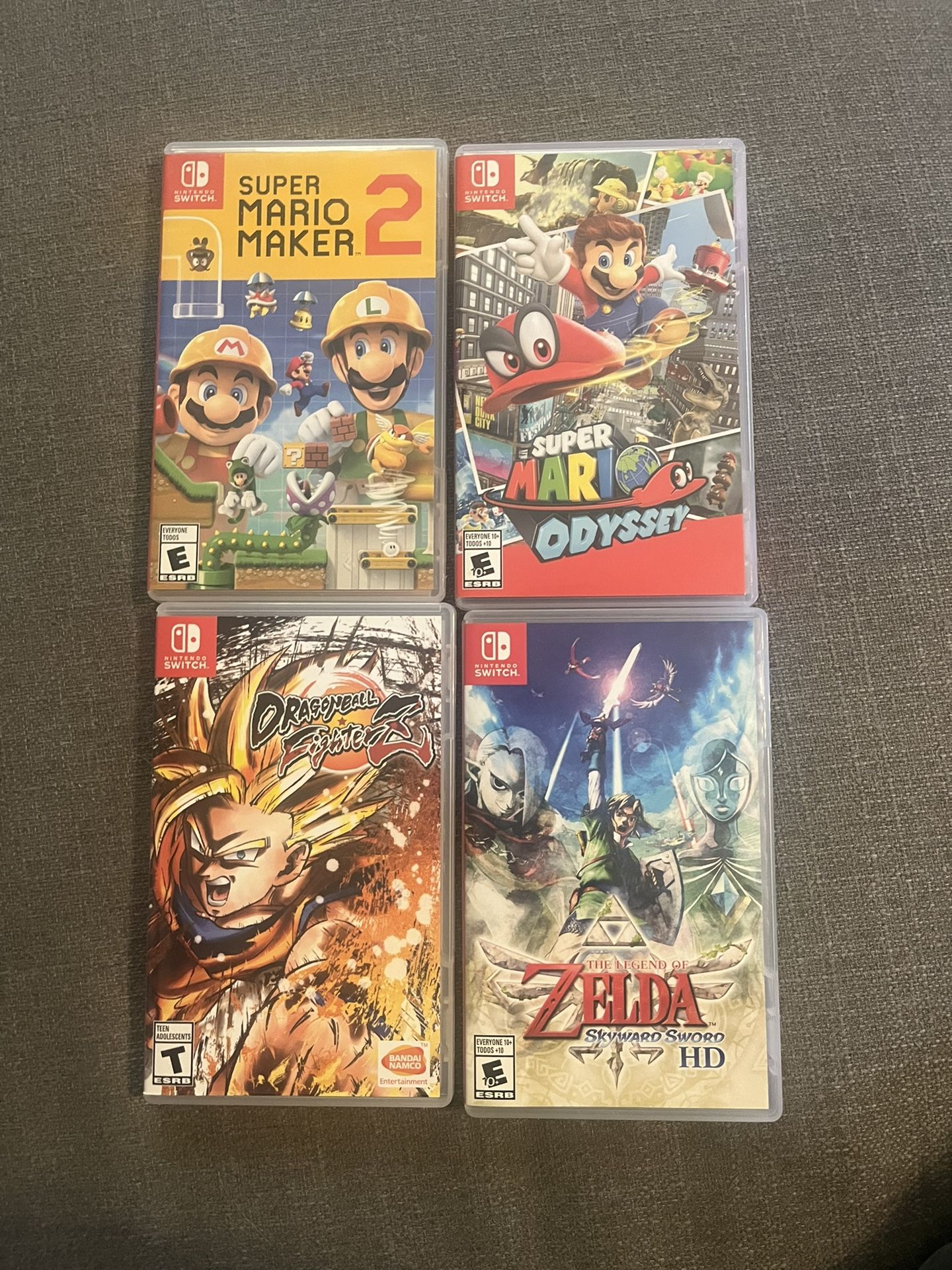 Nintendo Switch Games TRADES Super Mario Maker 2 Mario Odyssey Dragonball FighterZ Zelda Skyward Sword